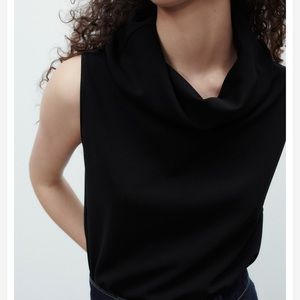 Zara Drapped Collar Top